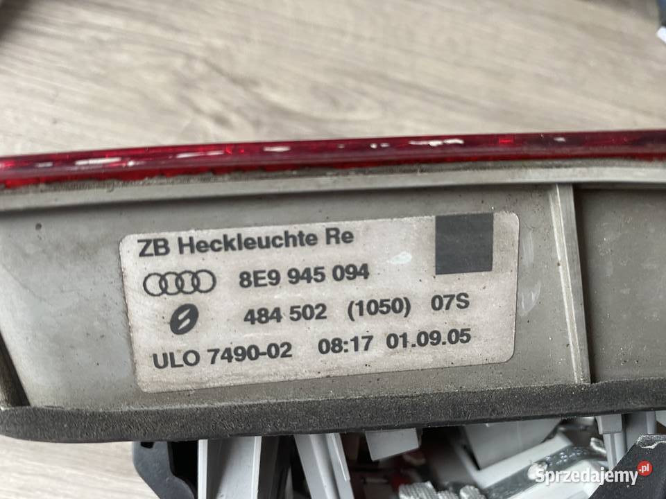 LAMPA TYŁ AUDI A4 B7 PRAWA 8E9945094 Kombi 0408 Lampy tylne Gidle