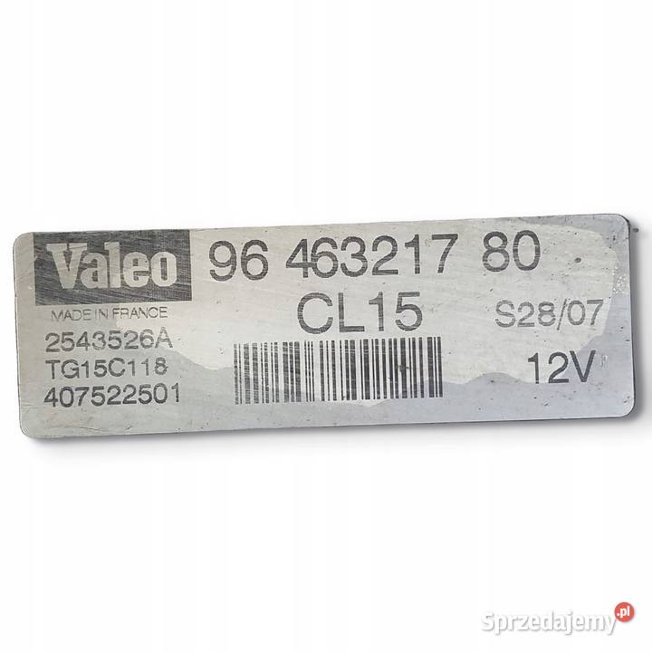 ALTERNATOR Citroen Jumpy II 20 HDI 9646321780 Chełm sprzedam