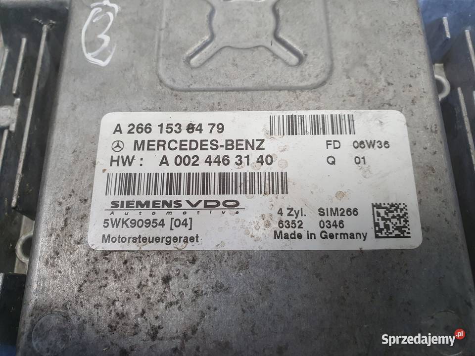 Mercedes W169 15 8V STEROWNIK SILNIKA Komputer osobowe lubelskie Chełm sprzedam
