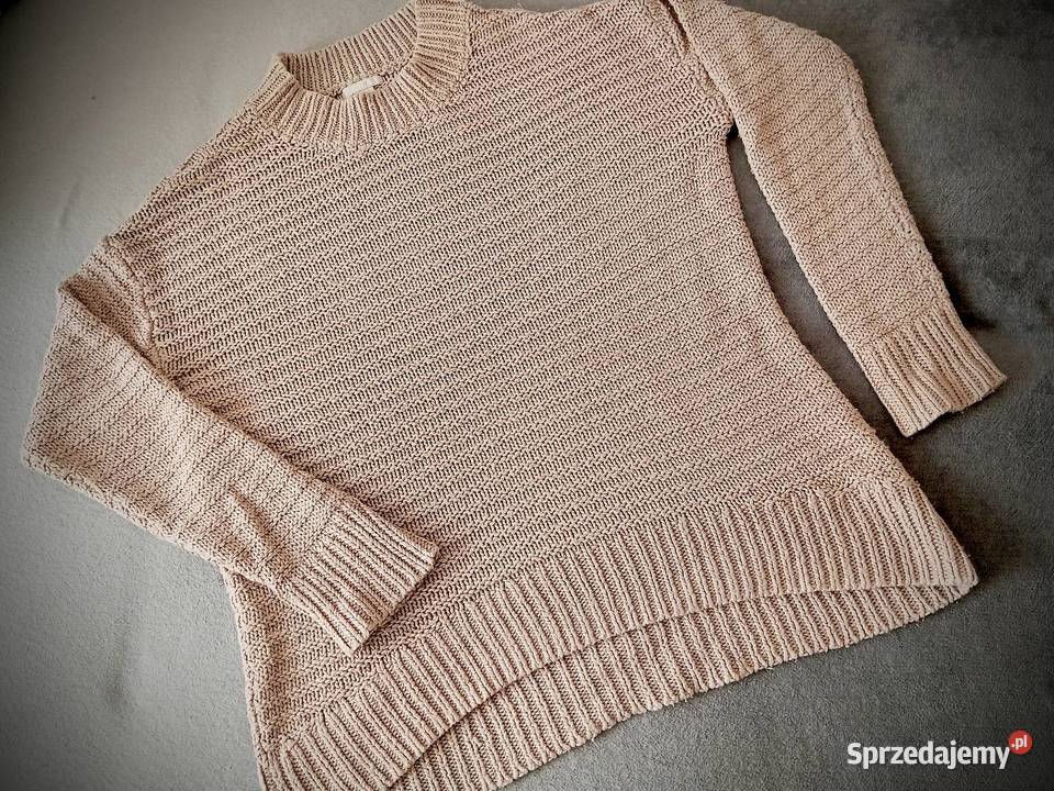 Beżowy sweter dzianinowy HM rozmiar S opolskie Nysa