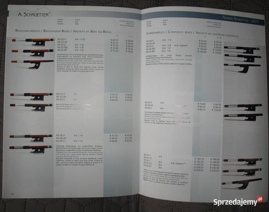 Roderich Paesold Bows Cellos Violins List 2019 pomorskie Kępice