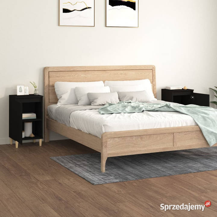 Szafki nocne 2 czarne 40x35x70 WM819631 Warszawa