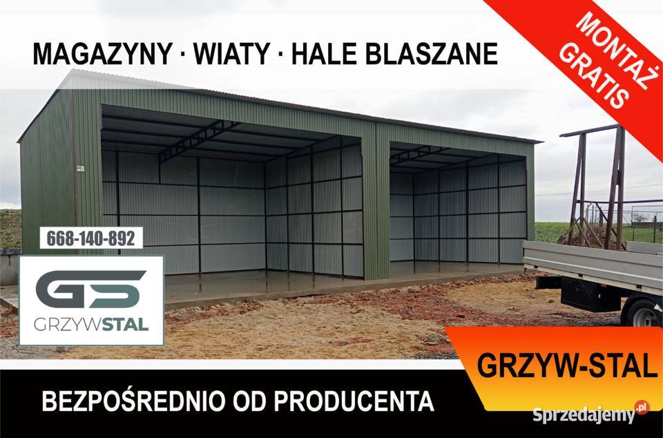 Garaż Blaszany Garaże Blaszane Wiata Hala blacha Olesno