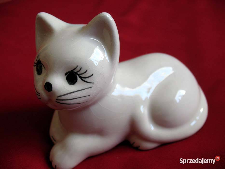Kot kotek leży figurka stara porcelana 10 x 12 x Siedlce sprzedam