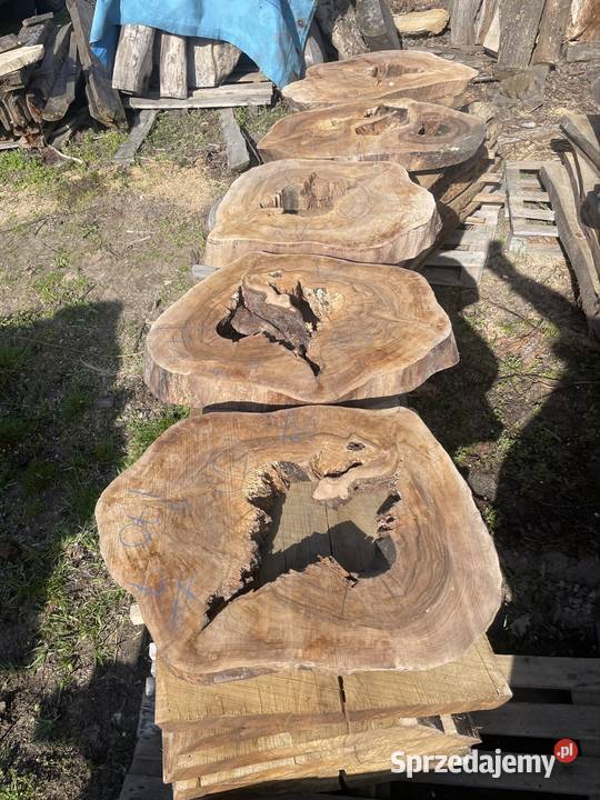 Plaster jesion orzech stolik kawowy live edge Stoliki kawowe i ławy mazowieckie sprzedam