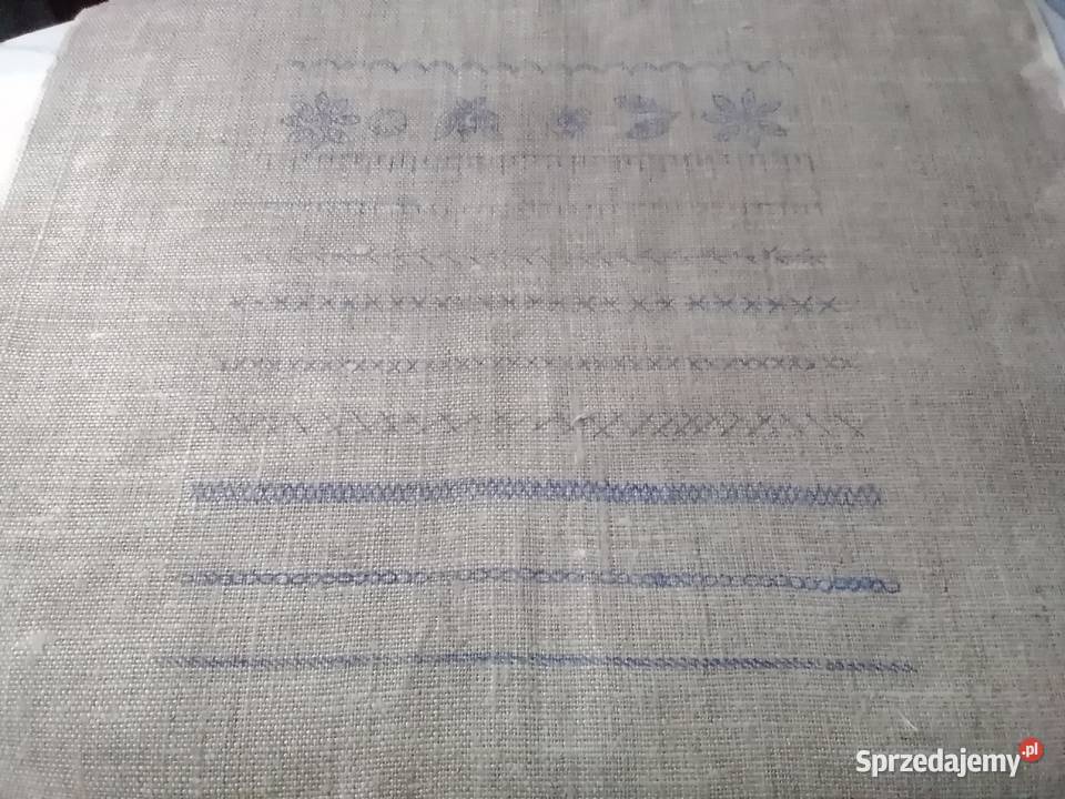 Serwetki lniane z szablonem do haftu Rękodzieło Łódź