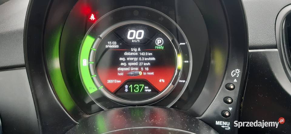 fiat 500 electric bazwypadkowy mazowieckie Warszawa