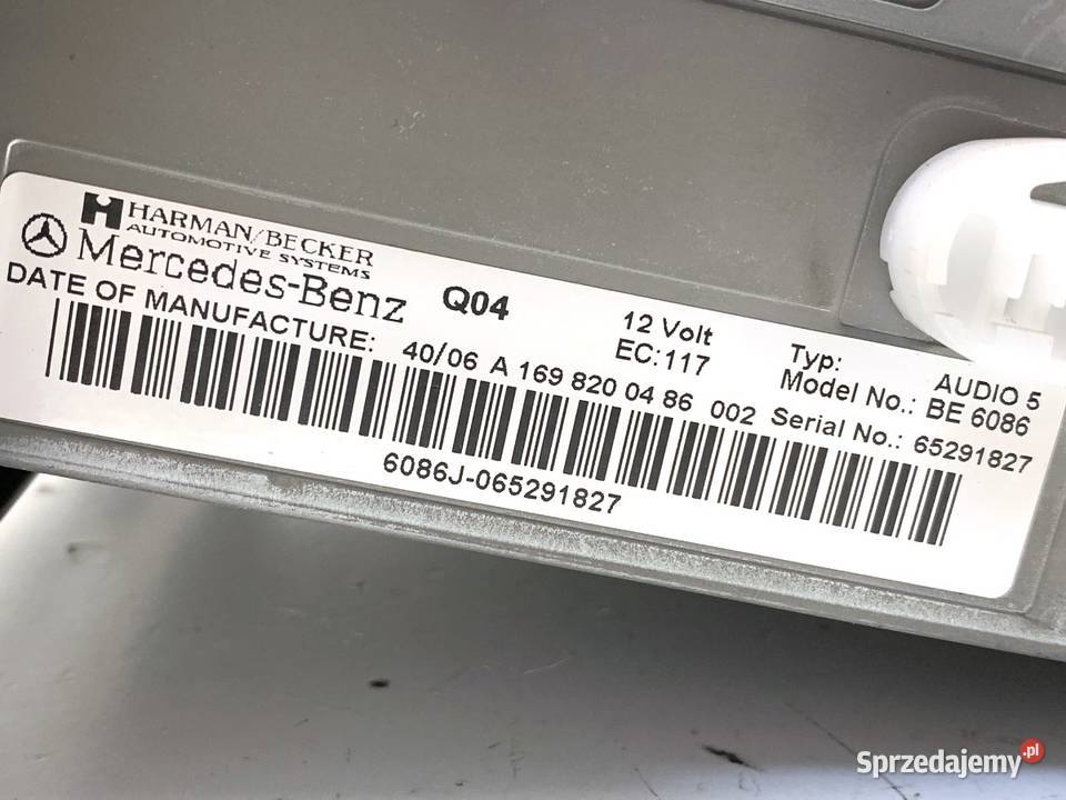 RADIO MERCEDES W245 A1698200486 0511 ODTWARZACZ