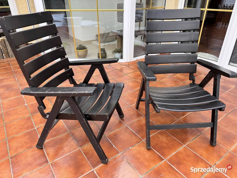 Drewniane fotele ogrodowe leżak krzesło fotel