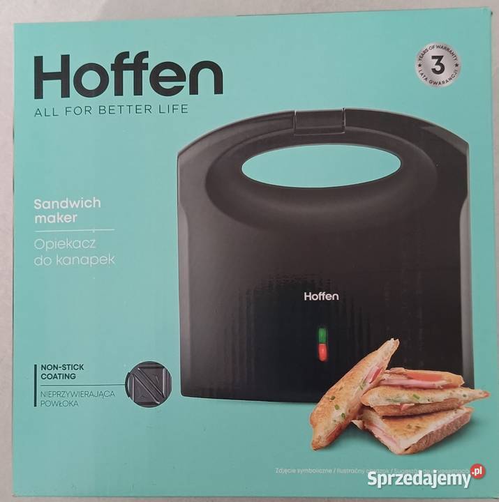 HOFFEN opiekacz do kanapek toster 800 W NOWY Pozostałe Pozostałe Ełk