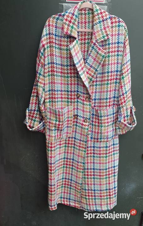 3840 ML Shein Długi tęczowy płaszcz oversize Kraków
