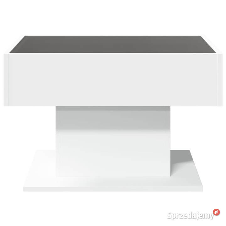 Stolik kawowy z LED biały 70x50x45 materiał mazowieckie Warszawa