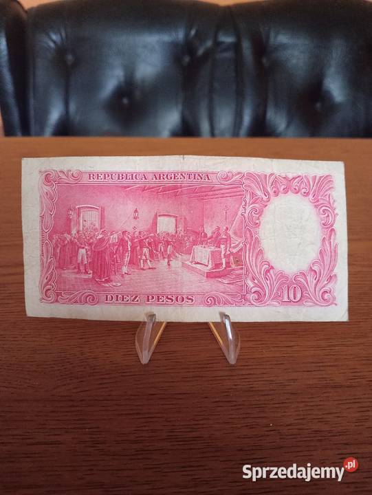 Banknot Argentyna 10 Pesos 1935 Numizmatyka Leszno sprzedam