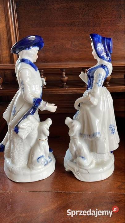 Figurka pary Damy z pieskiem i Dworzanina z pomorskie Gdańsk sprzedam