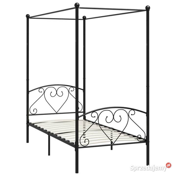 vidaXL Rama łóżka z baldachimem czarna metalowa mazowieckie Warszawa sprzedam