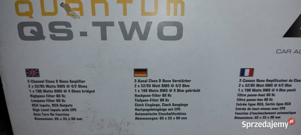 ESX Quantum QSTwo Digitalny wzmaczniacz Pozostałe Sochaczew