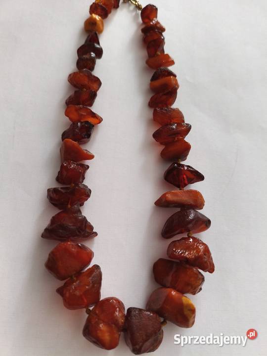 Naszyjnik bursztyn surowy Vintage Białystok