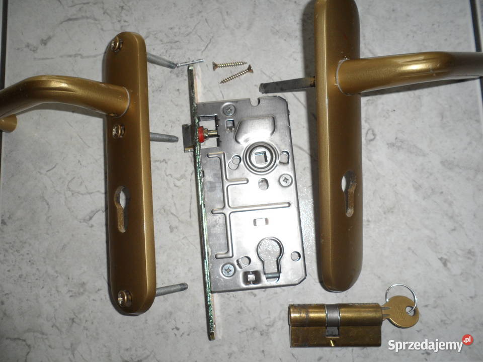 klamka z szyldem zamek72 50 wkladka moś klucz sprzedam