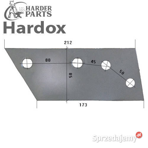 Wspornik HARDOX 94613L części do pługa OVERUM Suwałki