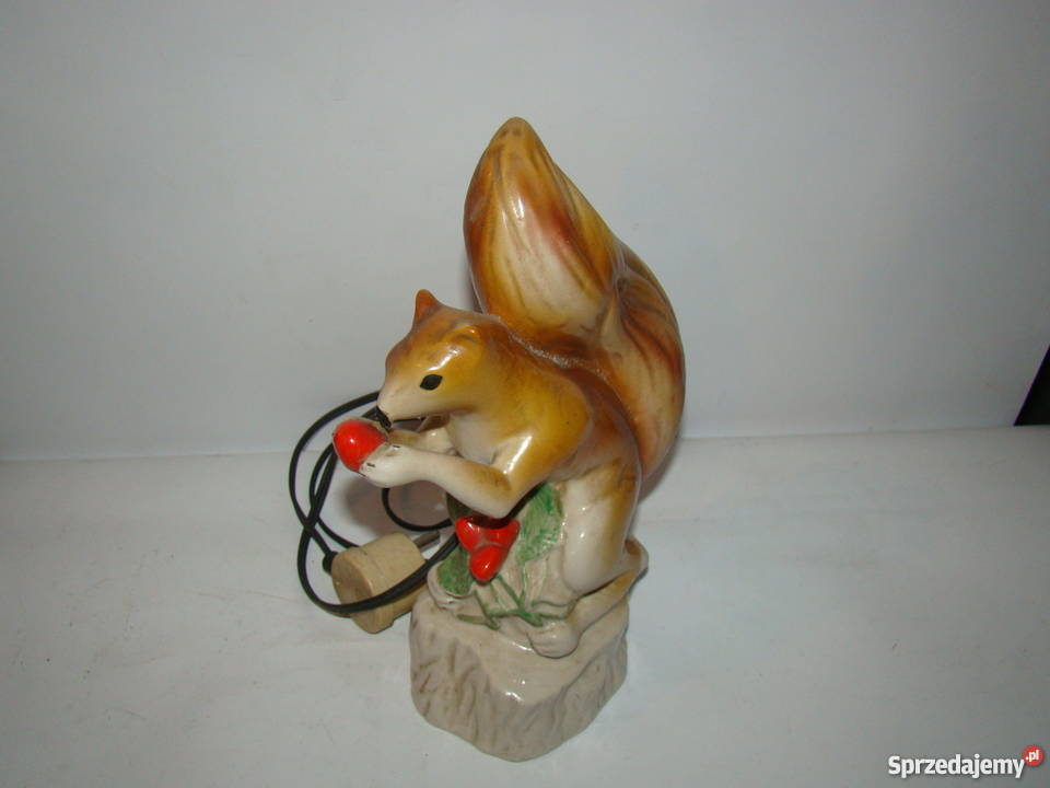 Lampka porcelanowa wiewiórka Steatyt Katowice śląskie Bielsko-Biała