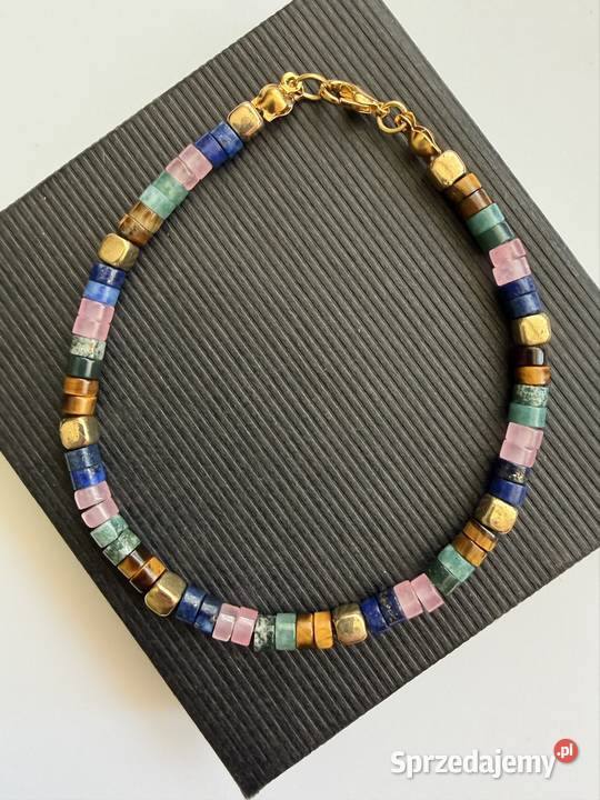 Bransoletka kamień lapis lazulitygrysie Łomża