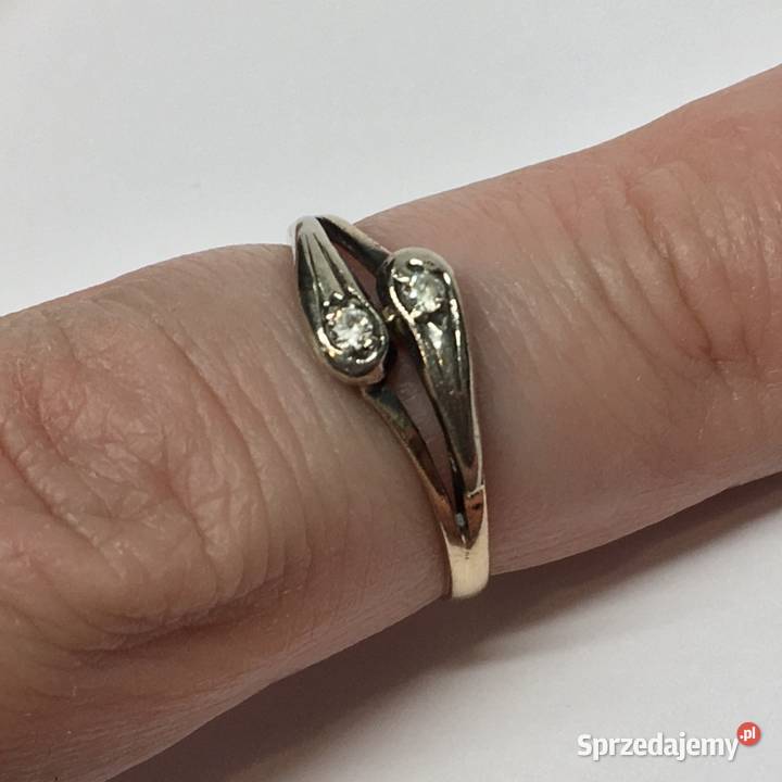 Pierścionek z RÓŻOWEGO złota 585 14K z mazowieckie Warszawa