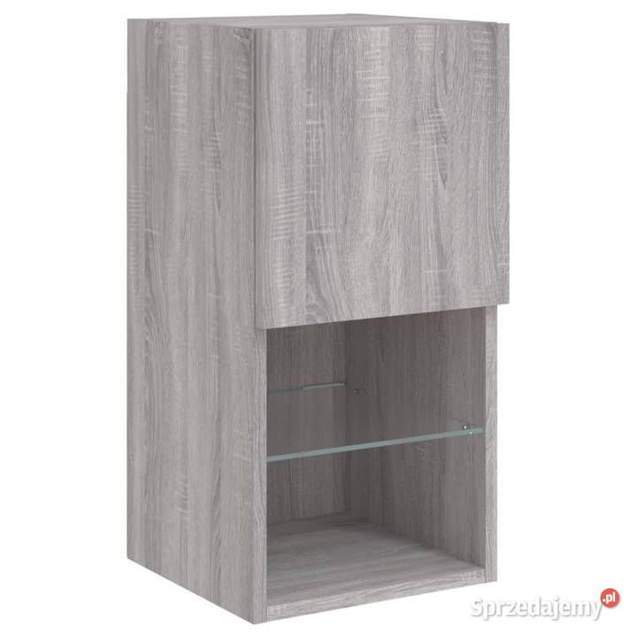 Szafki pod TV z LED 2 szary dąb sonoma 305x30x60 Warszawa