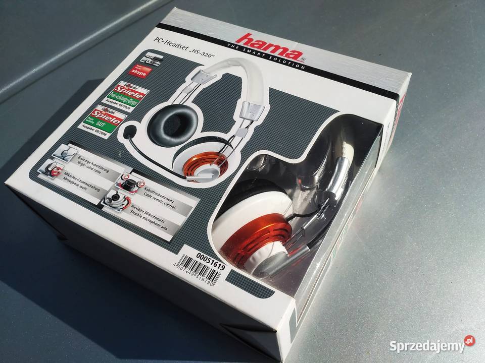 Nowe słuchawki Hama HS320 z mikrofonem Wysokie Mazowieckie