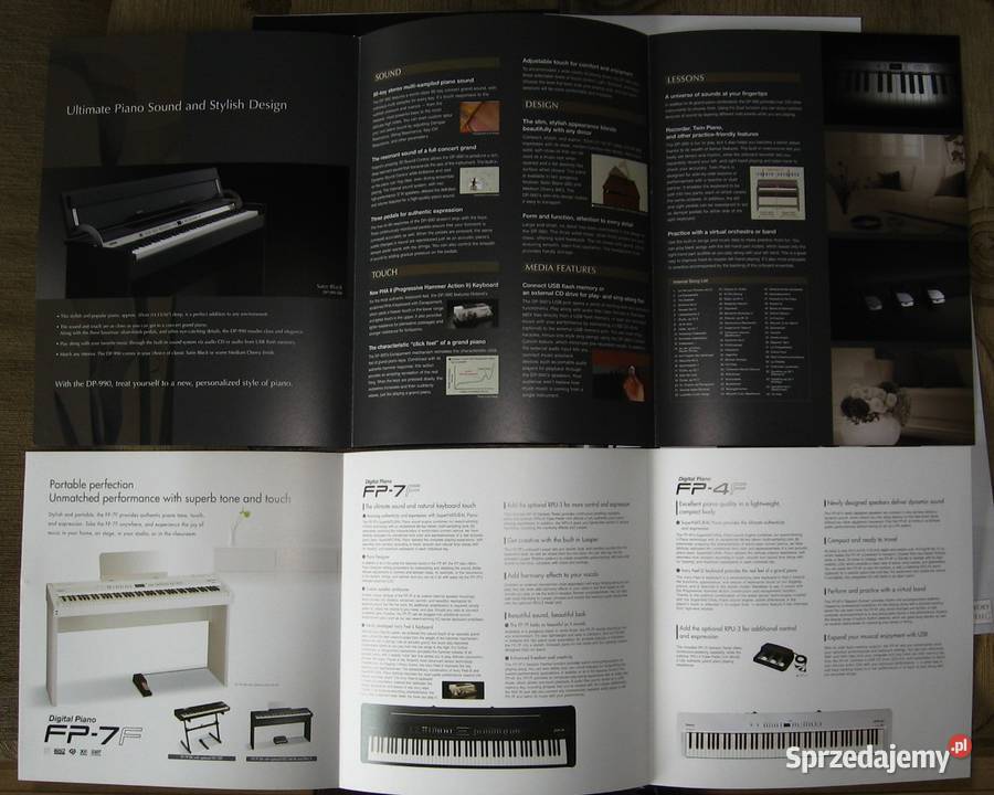 Roland digital pianos catalogs brochures