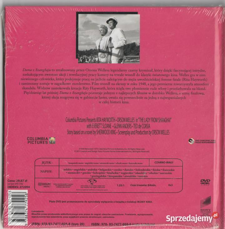 Dama z Szanghaju Rita Hayworth DVD Pruszków