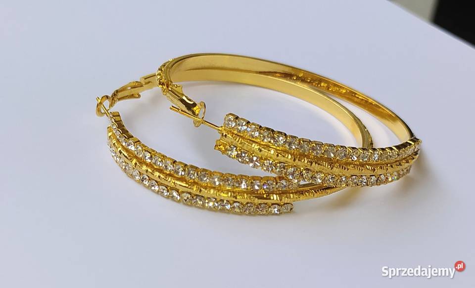 Kolczyki koła cyrkonie Łódź sprzedam