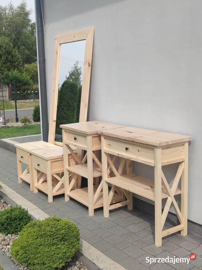 Zestaw mebli z litego drewna sosnowego konsola Zduńska Wola