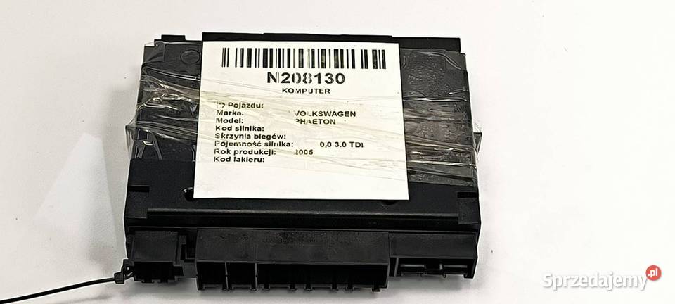 KOMPUTER VOLKSWAGEN PHAETON 3D0937049H Lipno