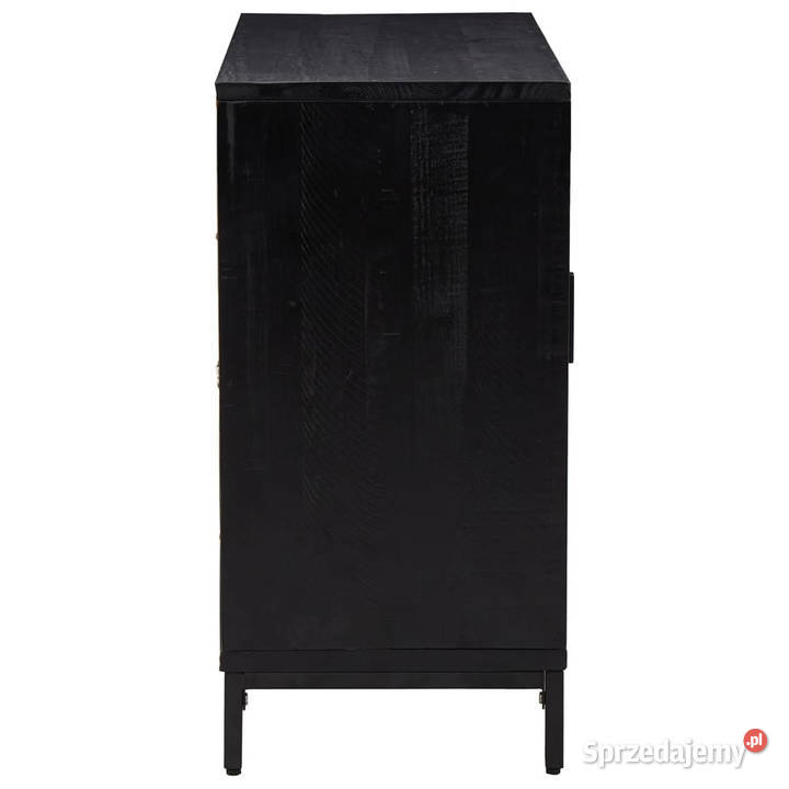 Szafka czarna 75x35x70 lite drewno sosnowe