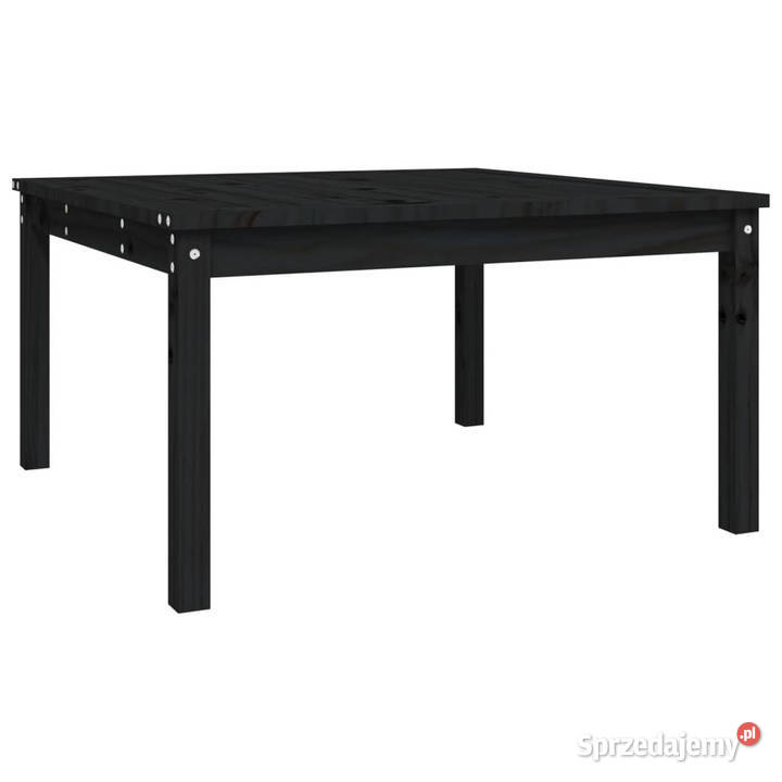 Stolik ogrodowy czarny 825x825x45 lite drewno mazowieckie Warszawa