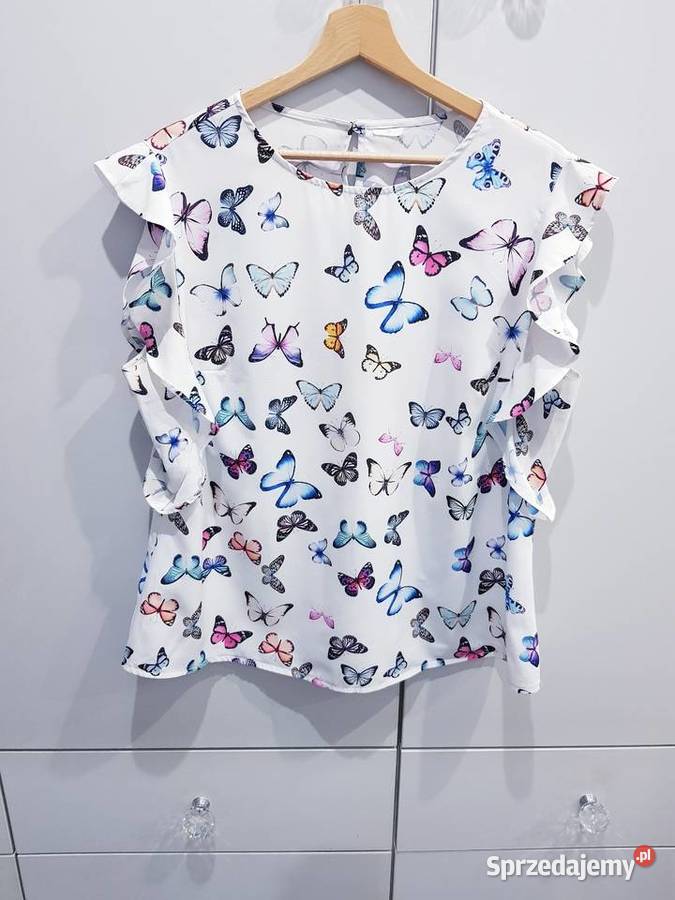 Wiosenna bluzeczka w kolorowe motyle R42 Dąbrowa Górnicza