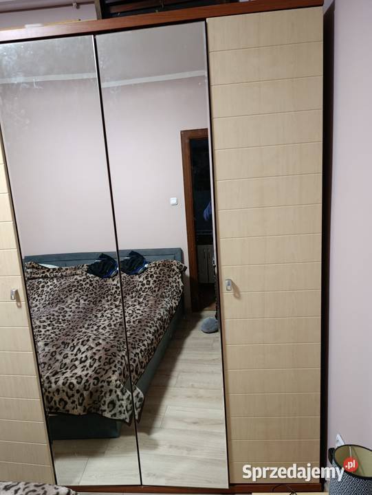 szafa czterodrzwiowa z lustrami i słupek zestaw 222cm wielkopolskie Poznań