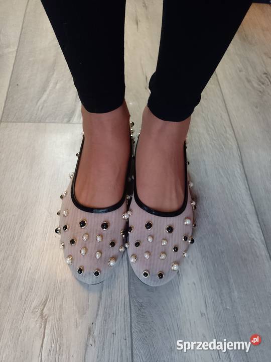 40 Bogato zdobione perłami baleriny wieczorowe tkanina Kraków