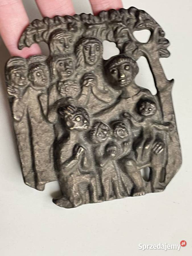Rzeźba relief z brązu Jezus przyjaciel dzieci Toruń