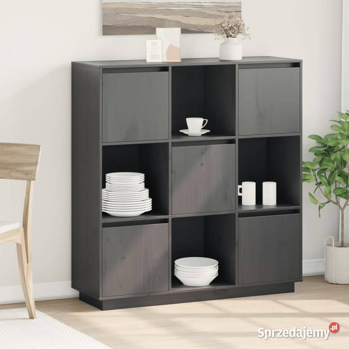 Szafka szara 1105x35x117 lite drewno sosnowe