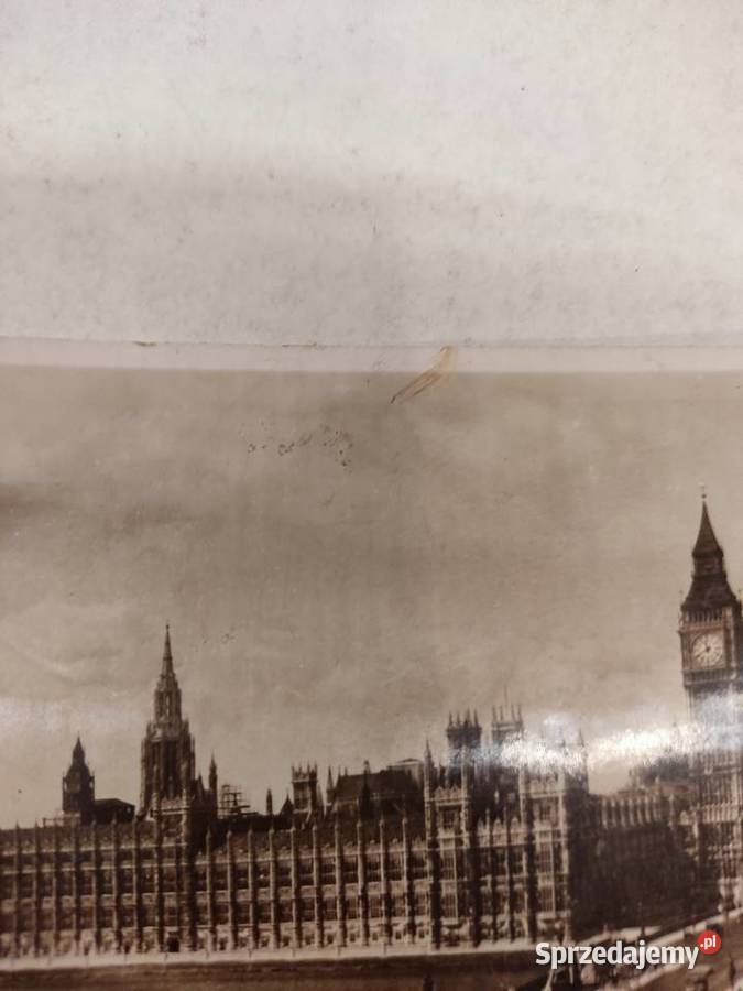Pocztówka widokówka Pałac i most Westminsterski Głuchołazy