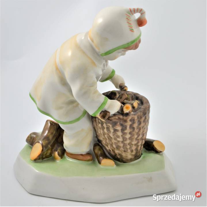 Dziecko z koszem drewna art deco Sinkó Zsolnay sprzedam