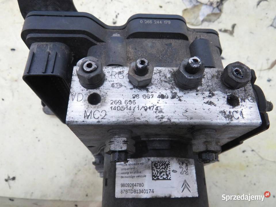 POMPA ABS PEUGEOT 308 T9 16 EHDI 9809264780 osobowe Części samochodowe