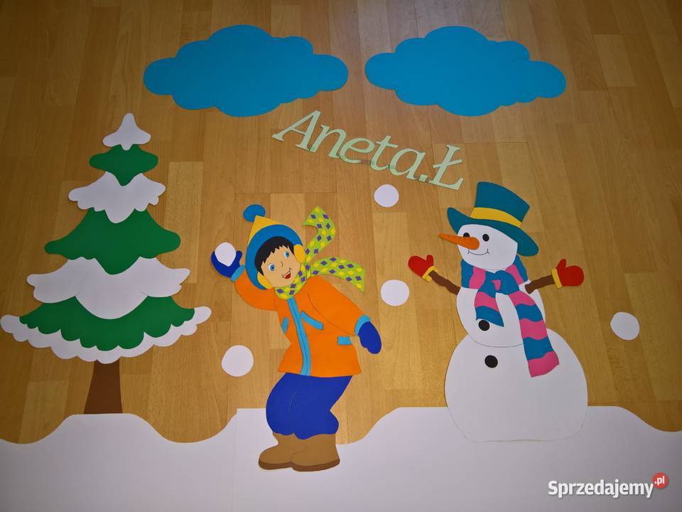 Dekoracje zimowe wielkoformatowe z brystolu Ryki