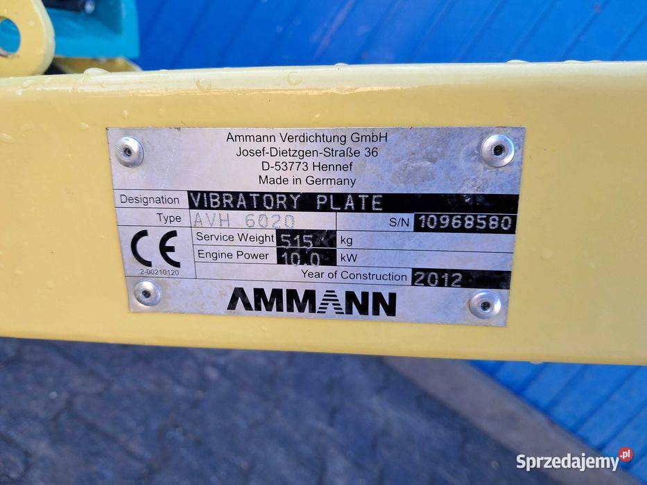 Zagęszczarka AMMANN APH 6020 12r Wacker neuson Pozostałe Sułów sprzedam