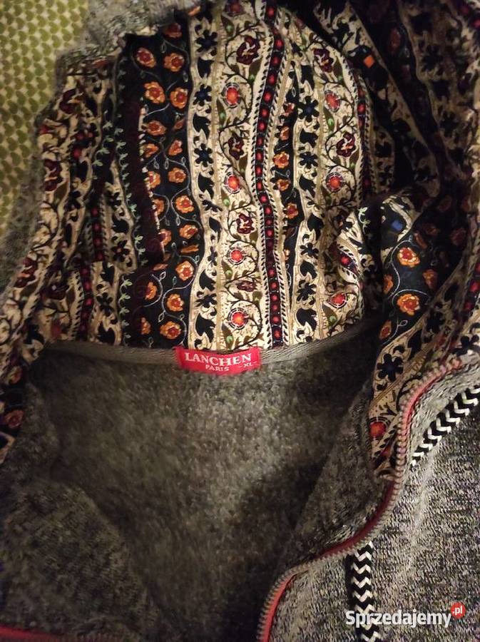Bluza płaszczyk z kapturem dziewczynki szary/srebrny Warszawa