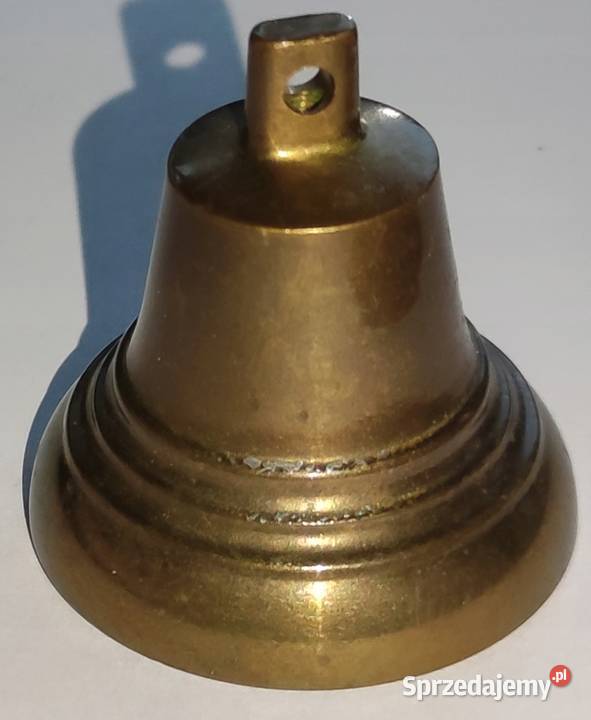 Mosiężny dzwonek dzwoneczek mały wysokość około