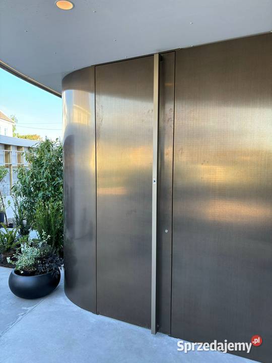 Drzwi aluminiowe wejściowe ze spiekiem kwarcowym Nowy Sącz