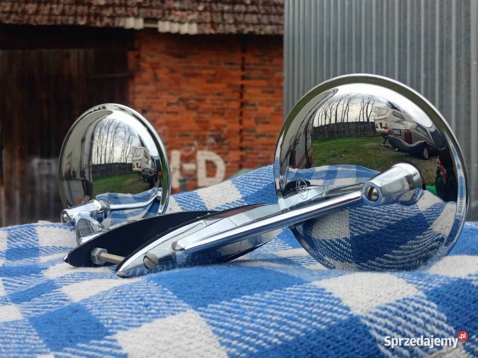 Lusterka chromowane klasyk zabytek retro Świerczów