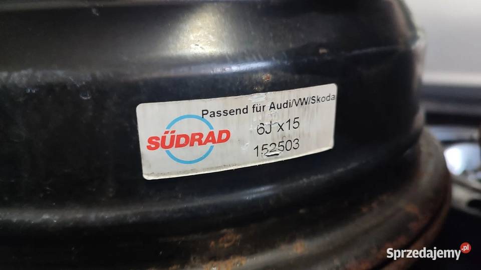 57RB2 FELGA STALOWA 5X100 ET38 6JX15 VW GOLF IV Włoszczowa